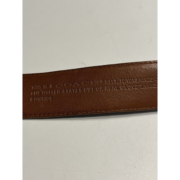 Vintage Coach British Tan Leather Belt 34 Made in the USA - Picture 16 of 16